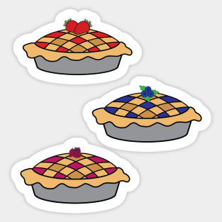 Pie Stickers, Strawberry, Blueberry, Raspberry Sticker